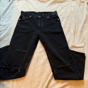 &Denim Low Waist Boyfriend Jeans